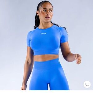 Dfyne Impact Blue Crop Top